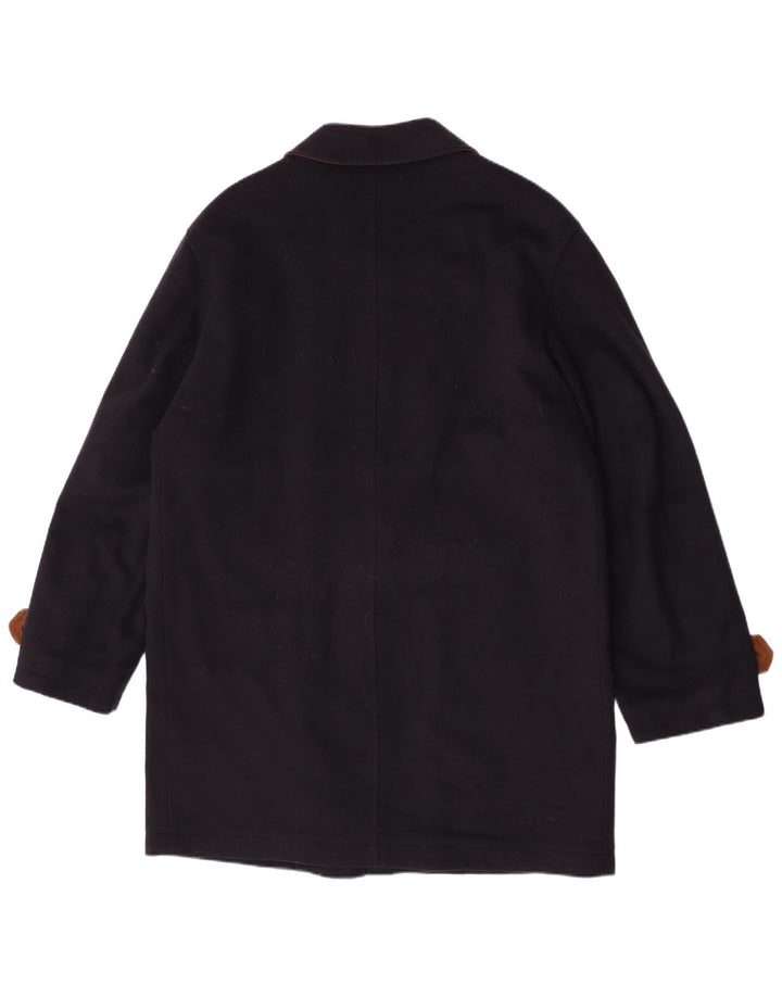 Steinbock Mens Overcoat UK 40 Large Navy Blue Wool