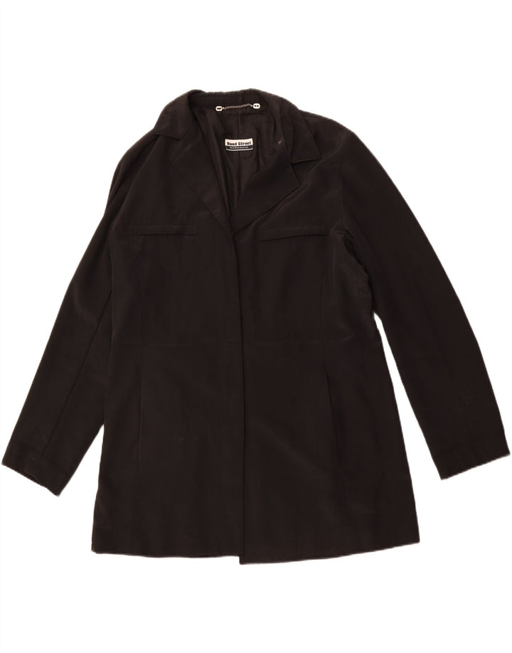 BOND STREET Womens Longline Blazer Jacket IT 48 XL Black Polyester