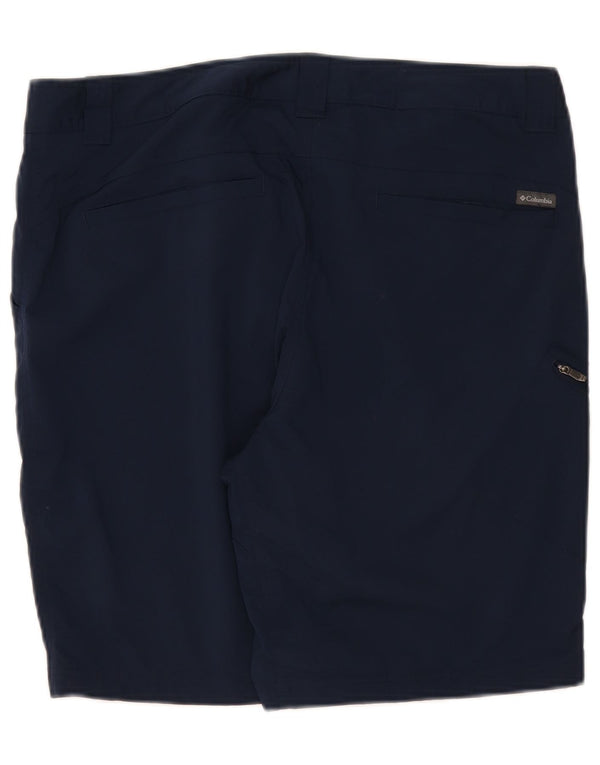 Columbia Mens Omni-Shade Cargo Shorts W38 XL Navy Blue Nylon