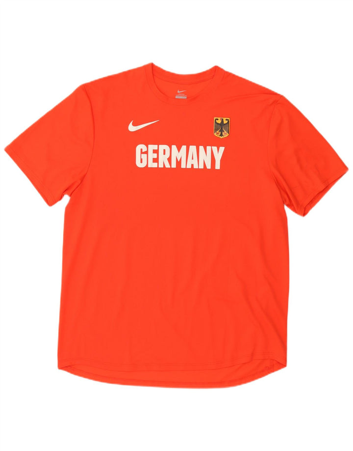 Nike Mens Germany Graphic T-Shirt Top Large Orange