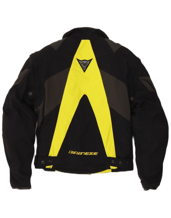 Dainese Mens Motorcycle Graphic Racer Jacket UK 44 Large Black Colourblock