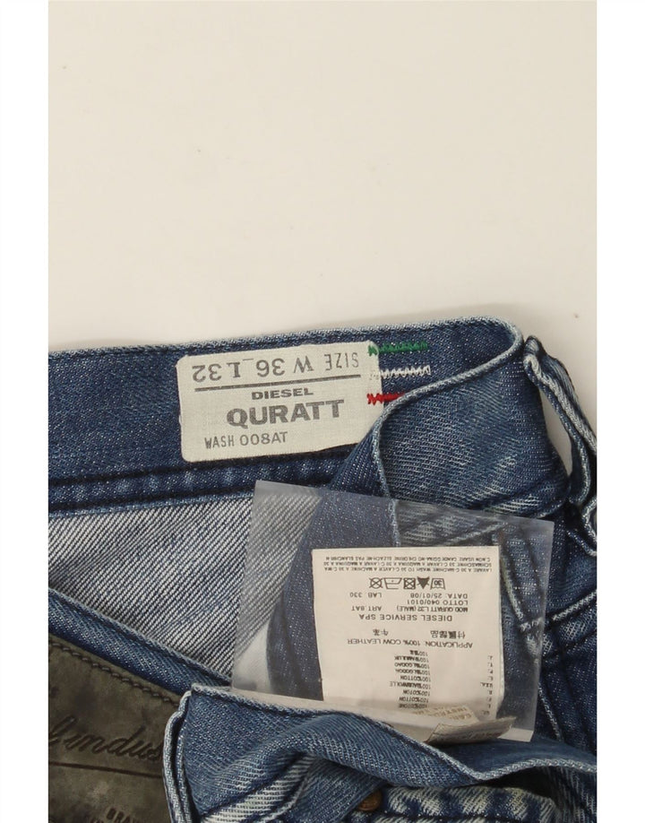 DIESEL Mens Quratt Straight Jeans W36 L32 Blue Cotton