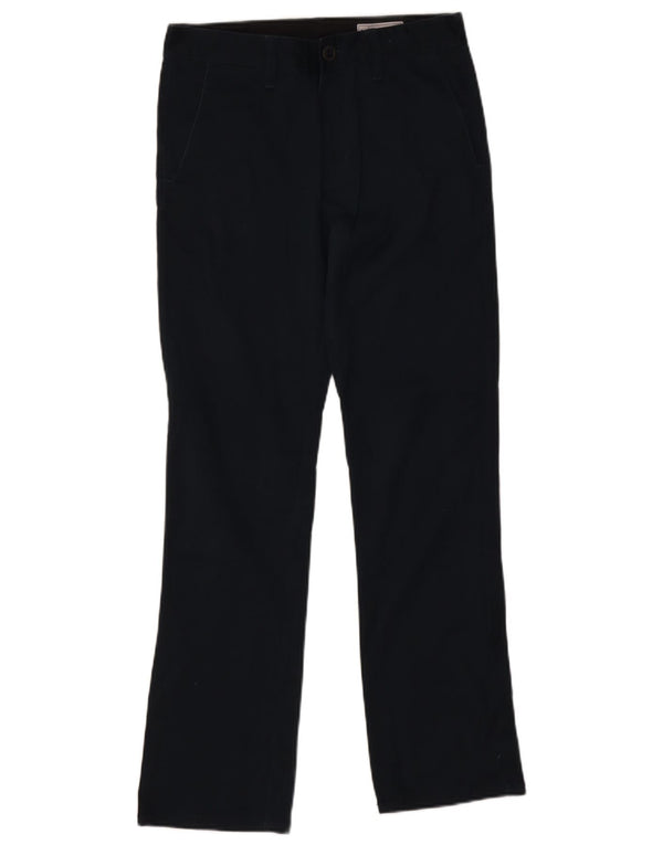 Volcom Womens Straight Chino Trousers UK 14 Medium W28 L28 Navy Blue Cotton