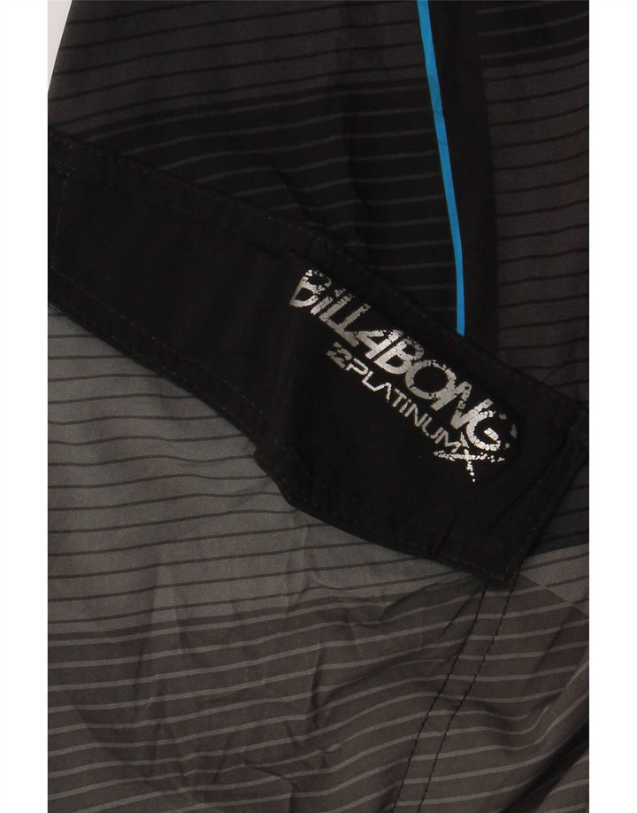 Billabong Mens Graphic Swimming Shorts Medium  Black Geometric Polyester