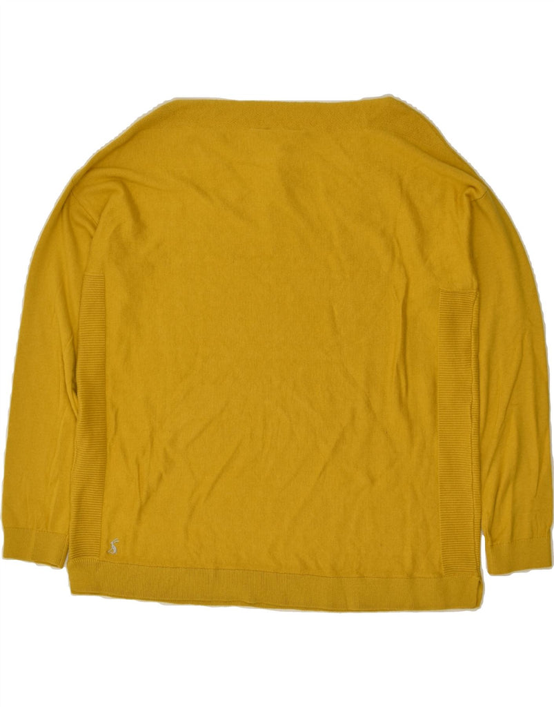 JOULES Womens Loose Fit Boat Neck Jumper Sweater UK 12 Medium Yellow | Vintage Joules | Thrift | Second-Hand Joules | Used Clothing | Messina Hembry 