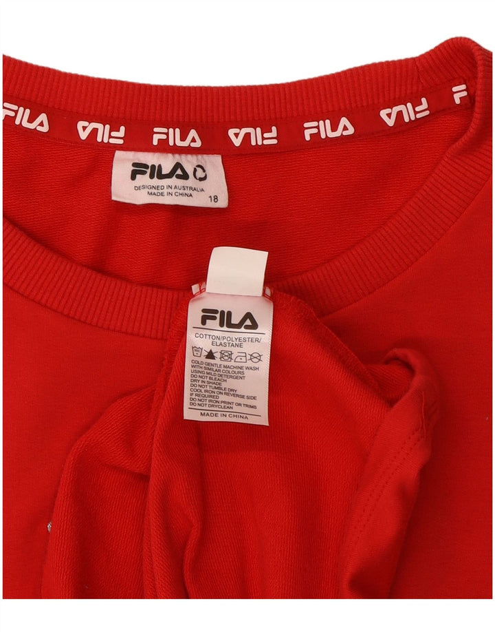 Fila Womens Graphic Basic Dress UK 18 XL Red Cotton