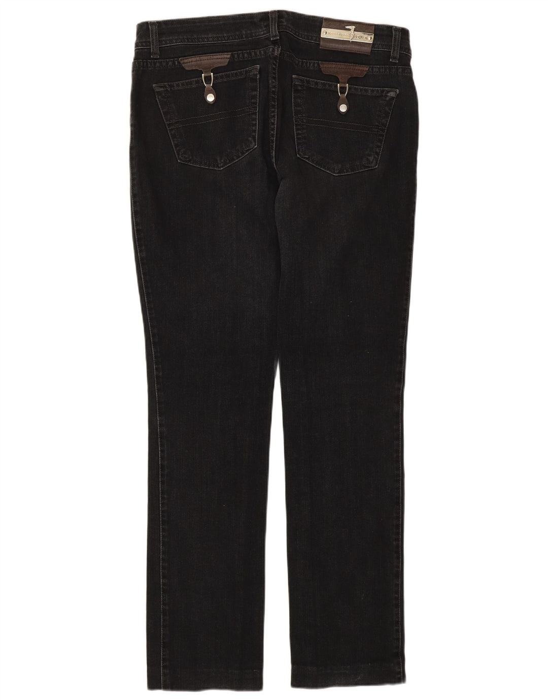 TRUSSARDI Womens Straight Jeans W30 L32 Black Cotton