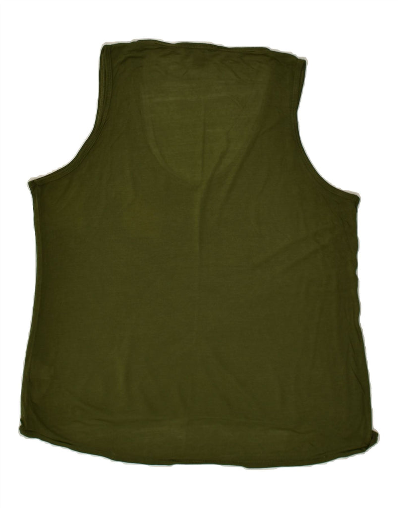 J. CREW Womens Vest Top UK 16 Large Green Lyocell | Vintage J. Crew | Thrift | Second-Hand J. Crew | Used Clothing | Messina Hembry 