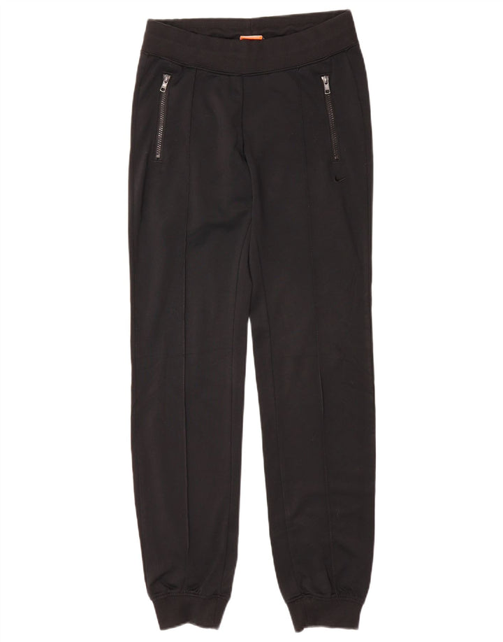 NIKE Womens Tracksuit Trousers Joggers UK 6 XS  Black Polyester