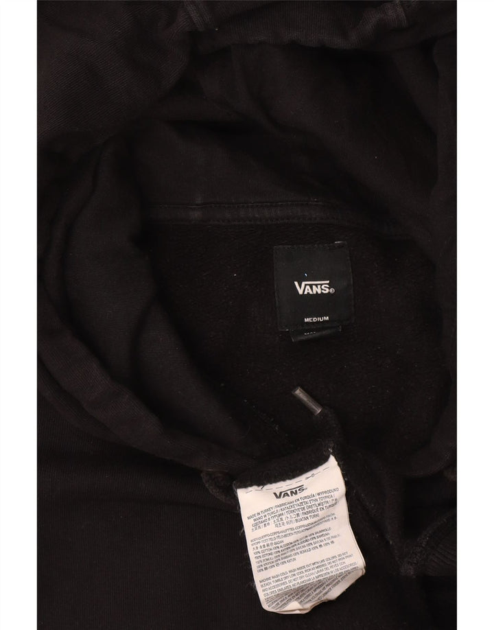 Vans Mens Graphic Hoodie Jumper Medium Black Cotton