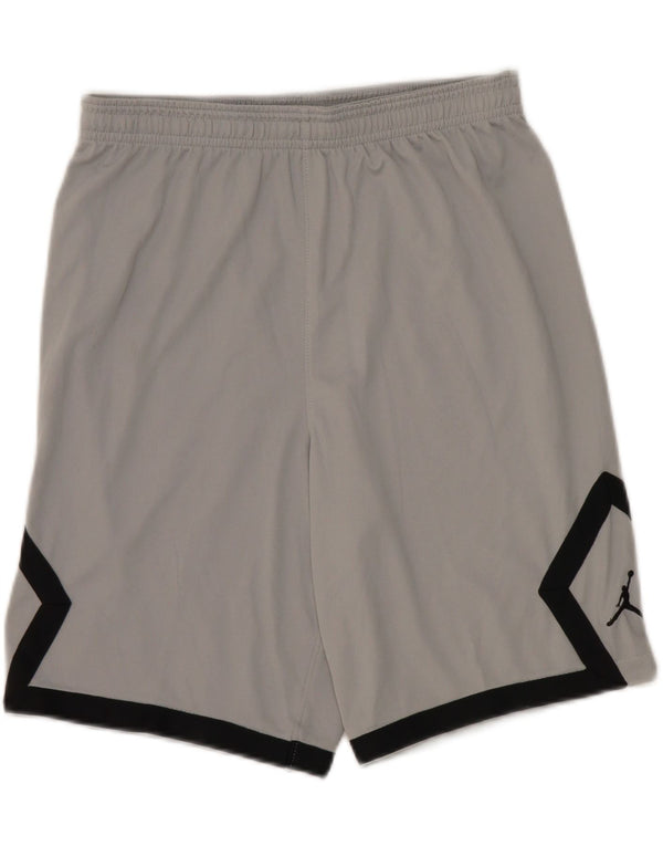 Jordan Boys Graphic Sport Shorts 13-14 Years XL Grey Colourblock Polyester