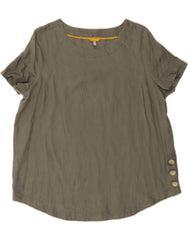 JOULES Womens Blouse Top UK 14 Large  Grey Linen