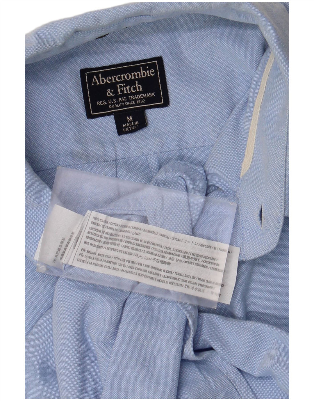 Abercrombie & Fitch Mens Muscle Shirt Medium Blue Cotton