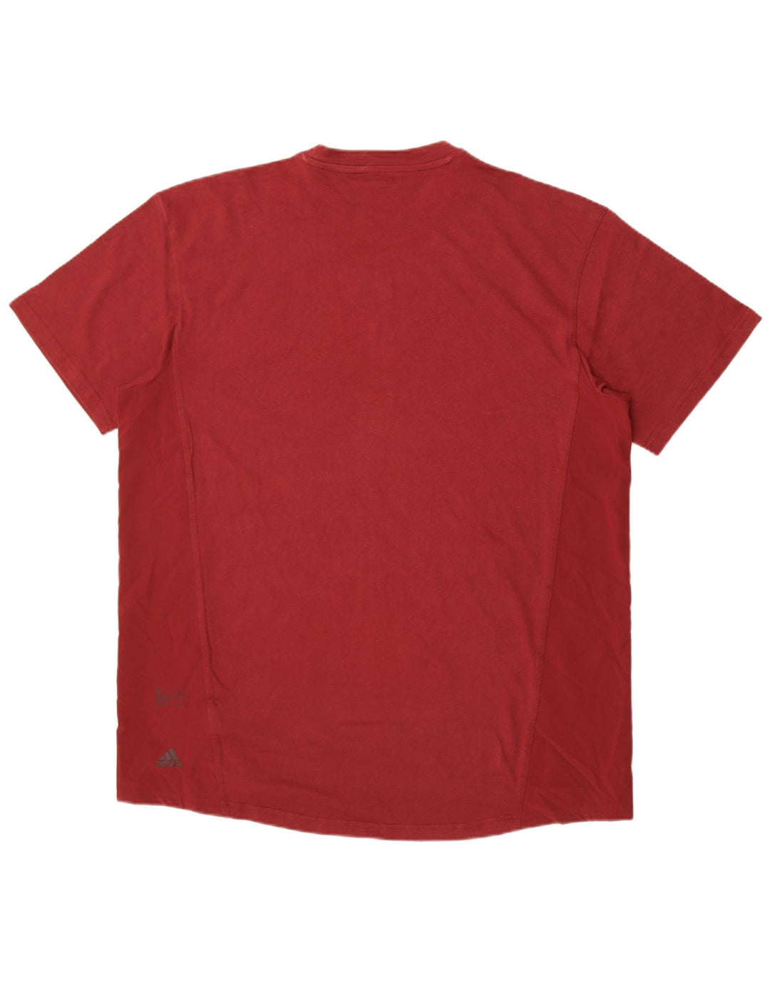 Adidas Mens T-Shirt Top XL Maroon Cotton