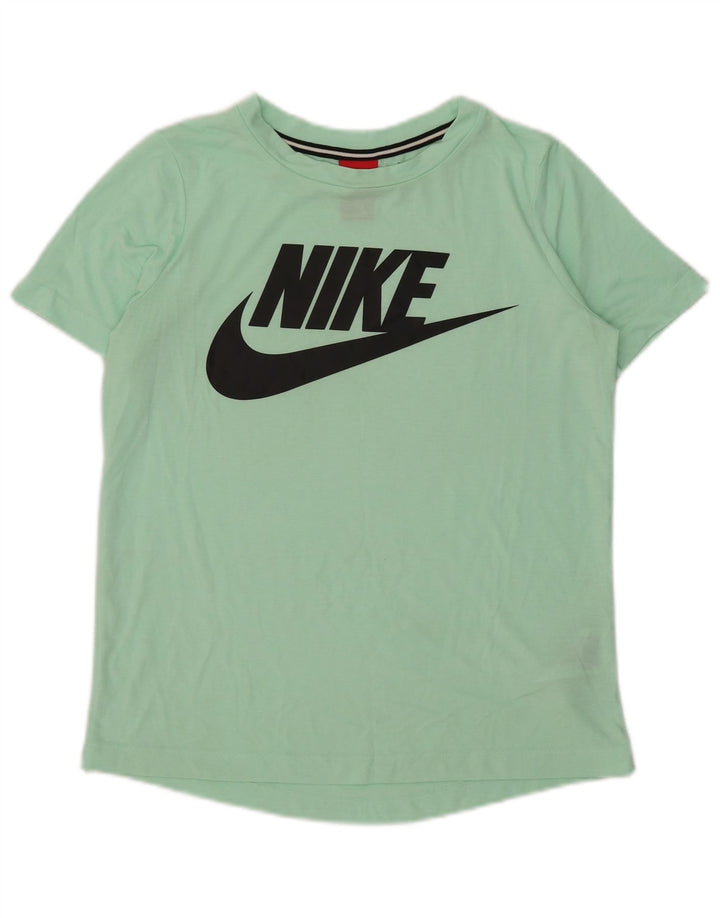 Nike Womens Graphic T-Shirt Top UK 10 Small Green Polyester