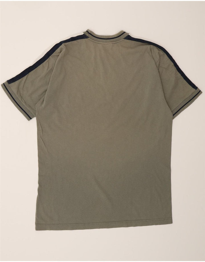 CHAMPION Mens T-Shirt Top Large Green Colourblock