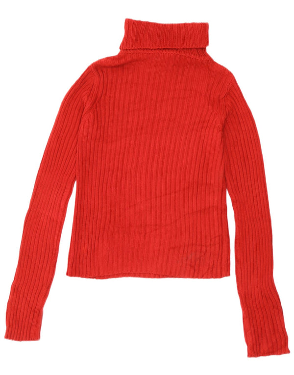 Replay Womens Roll Neck Jumper Sweater UK 12 Medium Red