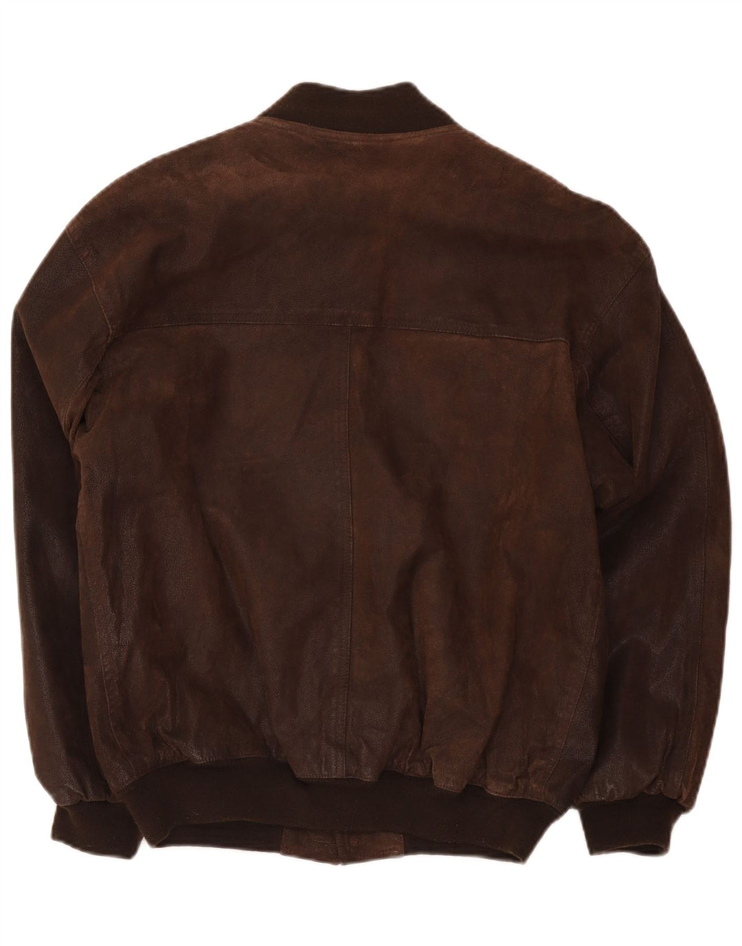 Vintage Mens Bomber Leather Jacket IT 48 Medium Brown