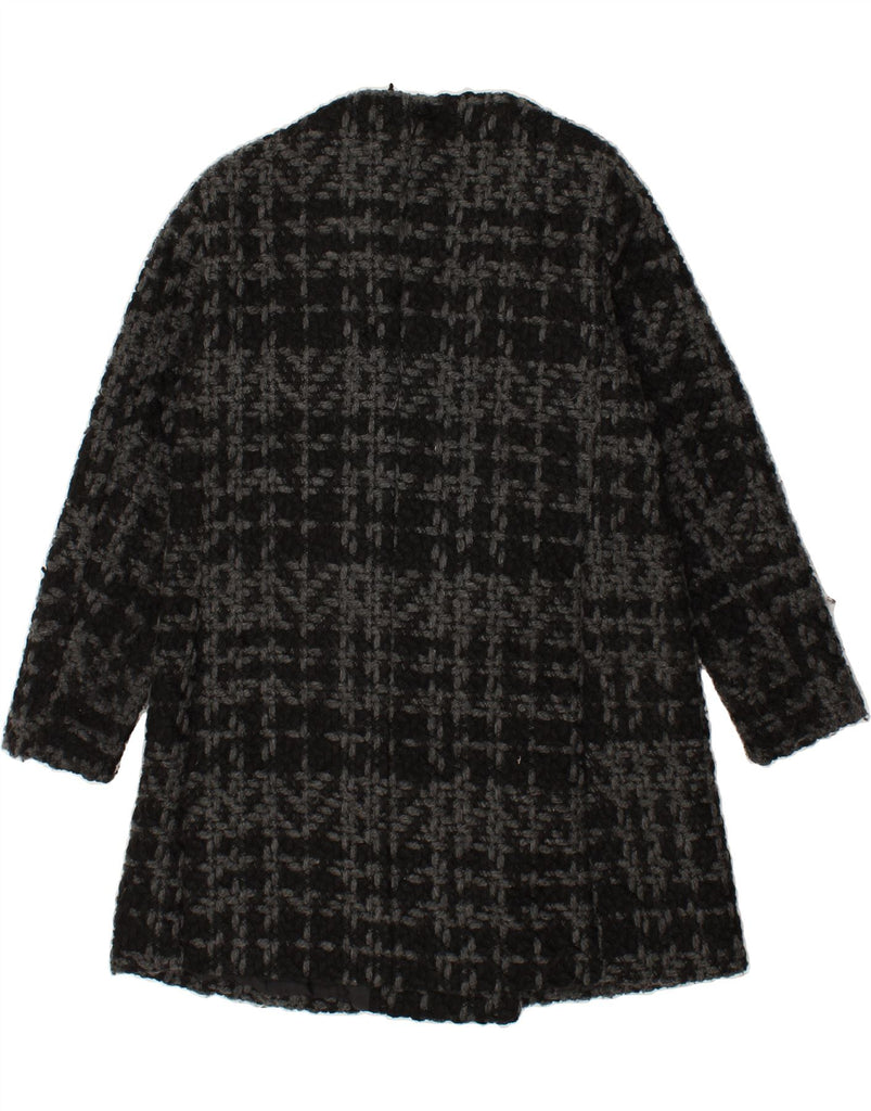 DESIGUAL Womens Overcoat EU 48 XL Grey Houndstooth Polyester Vintage Desigual and Second-Hand Desigual from Messina Hembry 