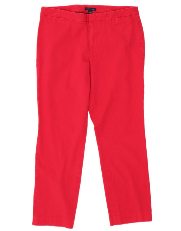 Tommy Hilfiger Womens Crop Chino Trousers US 10 Large W30 L26 Red Cotton