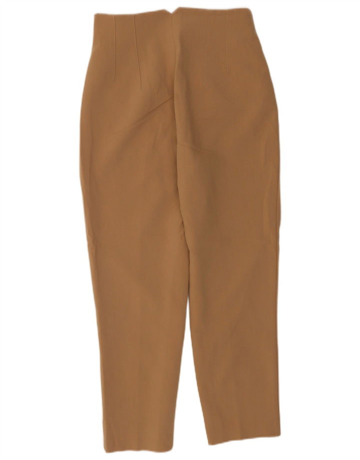 Zara Womens Tapered Casual Trousers Small W26 L26 Brown Polyester
