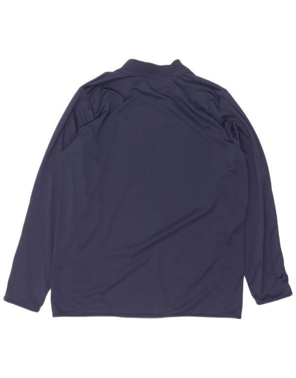 Diadora Mens Top Long Sleeve XL Navy Blue Colourblock Polyester