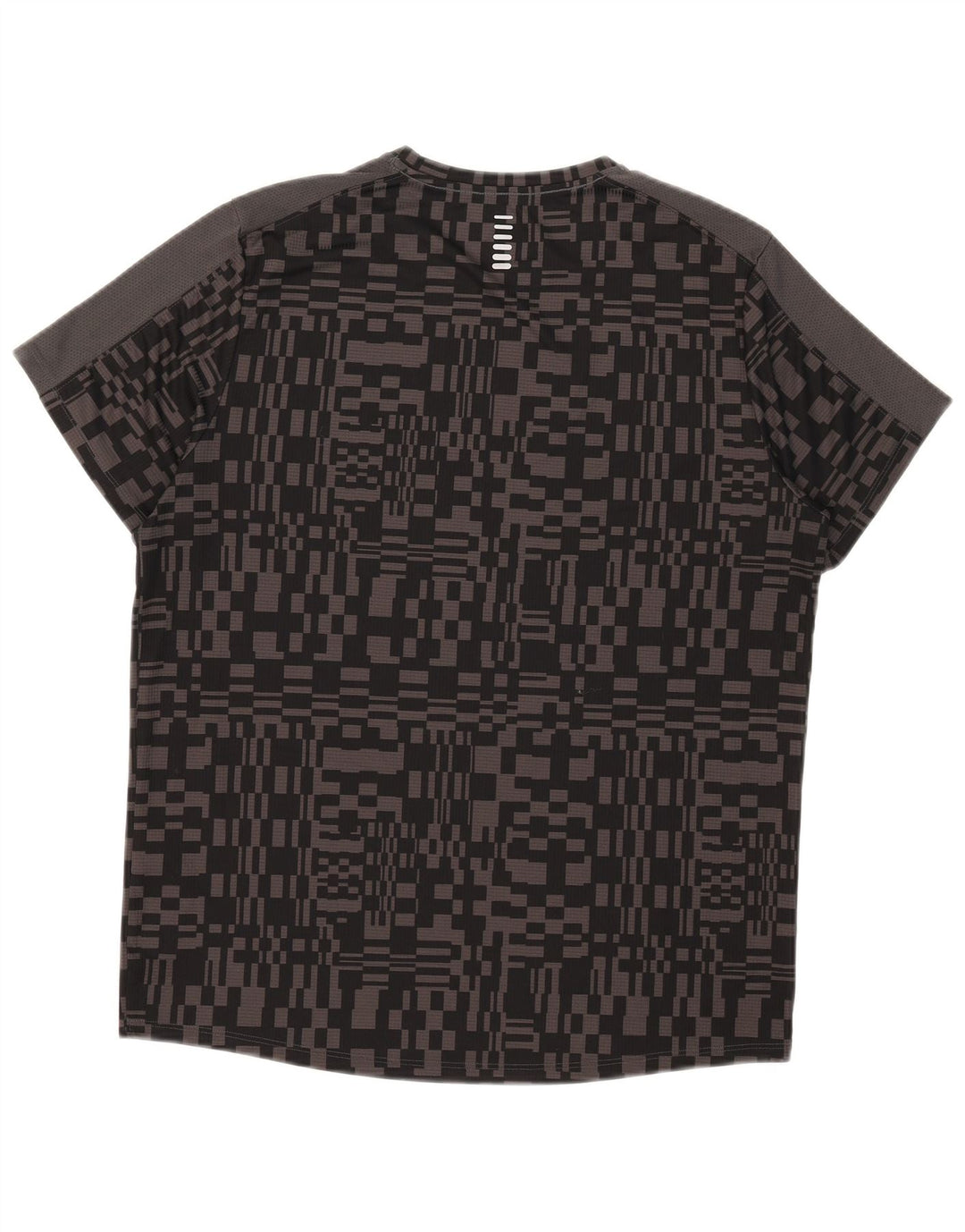 Under Armour Mens Heat Gear T-Shirt Top Large Black Geometric Polyester