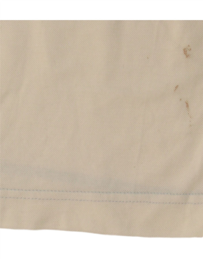 SERGIO TACCHINI Mens Polo Shirt IT 50 Medium Off White Cotton Vintage Sergio Tacchini and Second-Hand Sergio Tacchini from Messina Hembry 