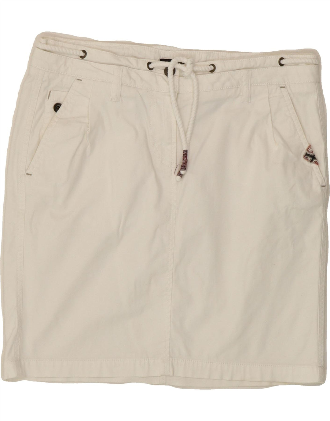 NAPAPIJRI Womens Straight Skirt EU 42 Large W32 White Vintage Napapijri and Second-Hand Napapijri from Messina Hembry 