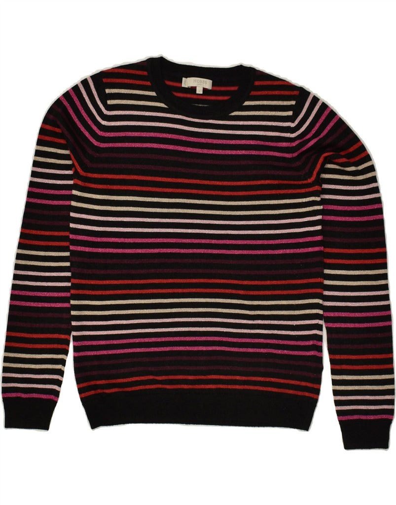 HOBBS Womens Crew Neck Jumper Sweater UK 10 Small Multicoloured Striped | Vintage Hobbs | Thrift | Second-Hand Hobbs | Used Clothing | Messina Hembry 