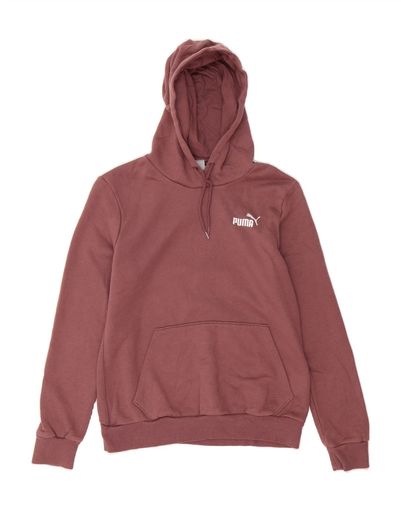 PUMA Womens Hoodie Jumper UK 14 Medium Maroon Cotton Vintage Puma and Second-Hand Puma from Messina Hembry 