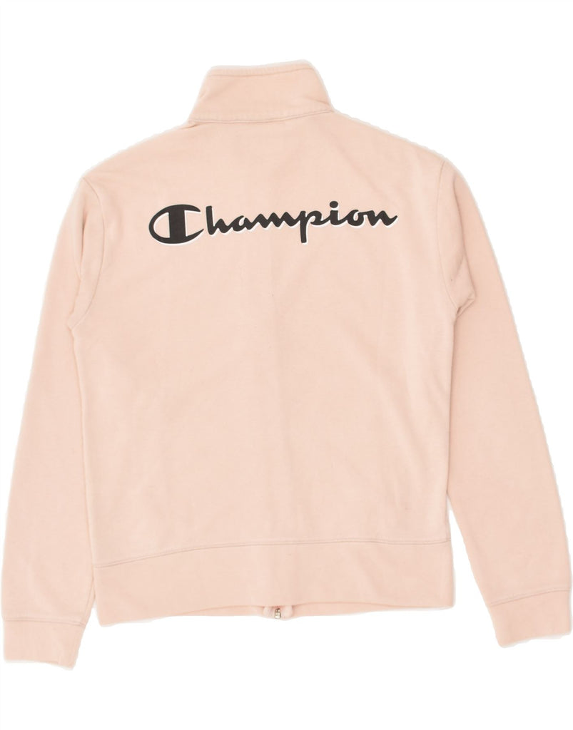 CHAMPION Girls Graphic Tracksuit Top Jacket 11-12 Years Large Beige Cotton | Vintage Champion | Thrift | Second-Hand Champion | Used Clothing | Messina Hembry 