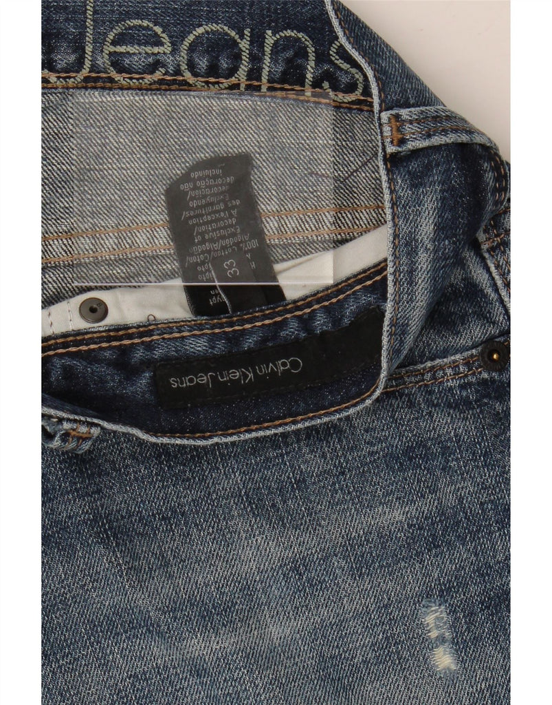 CALVIN KLEIN Mens Distressed Slim Jeans W33 L33 Blue Cotton Vintage Calvin Klein and Second-Hand Calvin Klein from Messina Hembry 