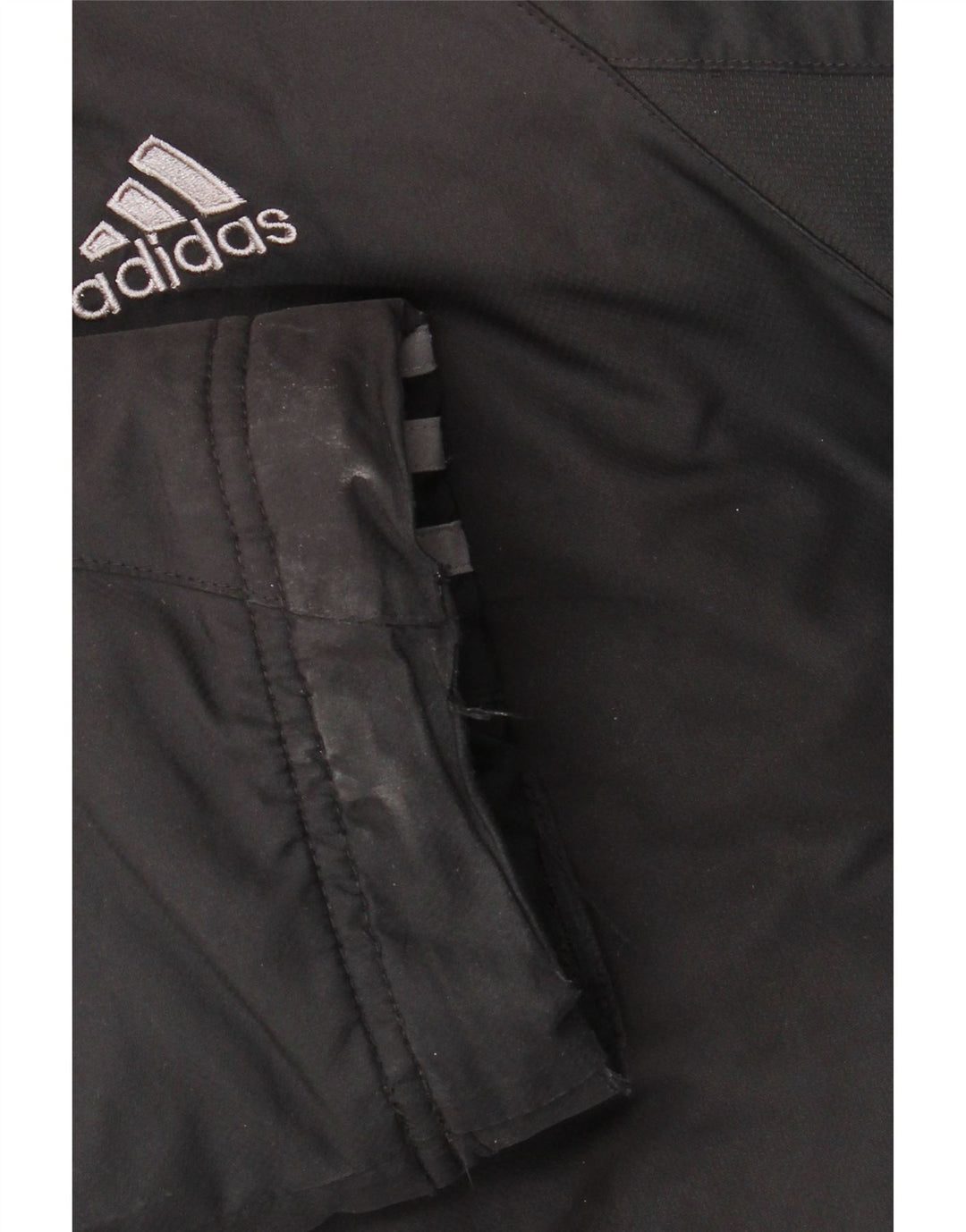 ADIDAS Mens Windbreaker Jacket UK 40 Large Black Polyester