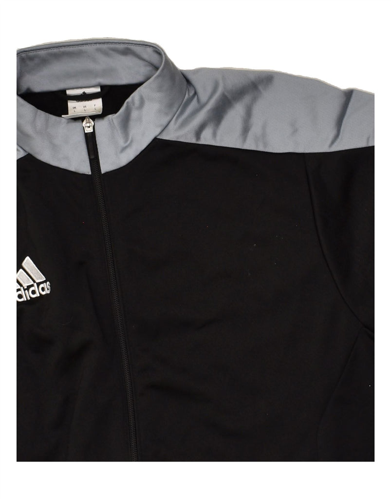 ADIDAS Mens Tracksuit Top Jacket Large Black Colourblock Polyester | Vintage Adidas | Thrift | Second-Hand Adidas | Used Clothing | Messina Hembry 