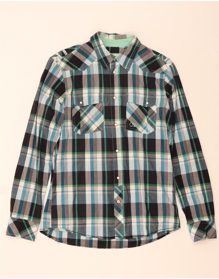 O'Neill Mens Slim Fit Shirt Large Multicoloured Check Cotton
