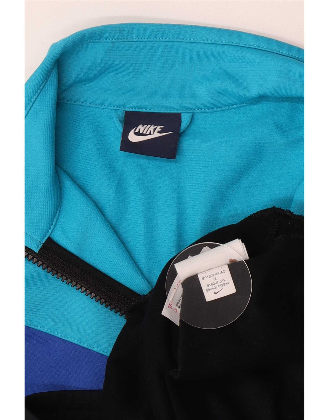 Nike Boys Tracksuit Top Jacket 10-11 Years Medium Black Colourblock