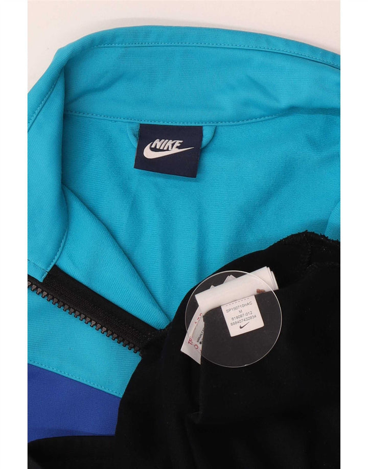 Nike Boys Tracksuit Top Jacket 10-11 Years Medium Black Colourblock