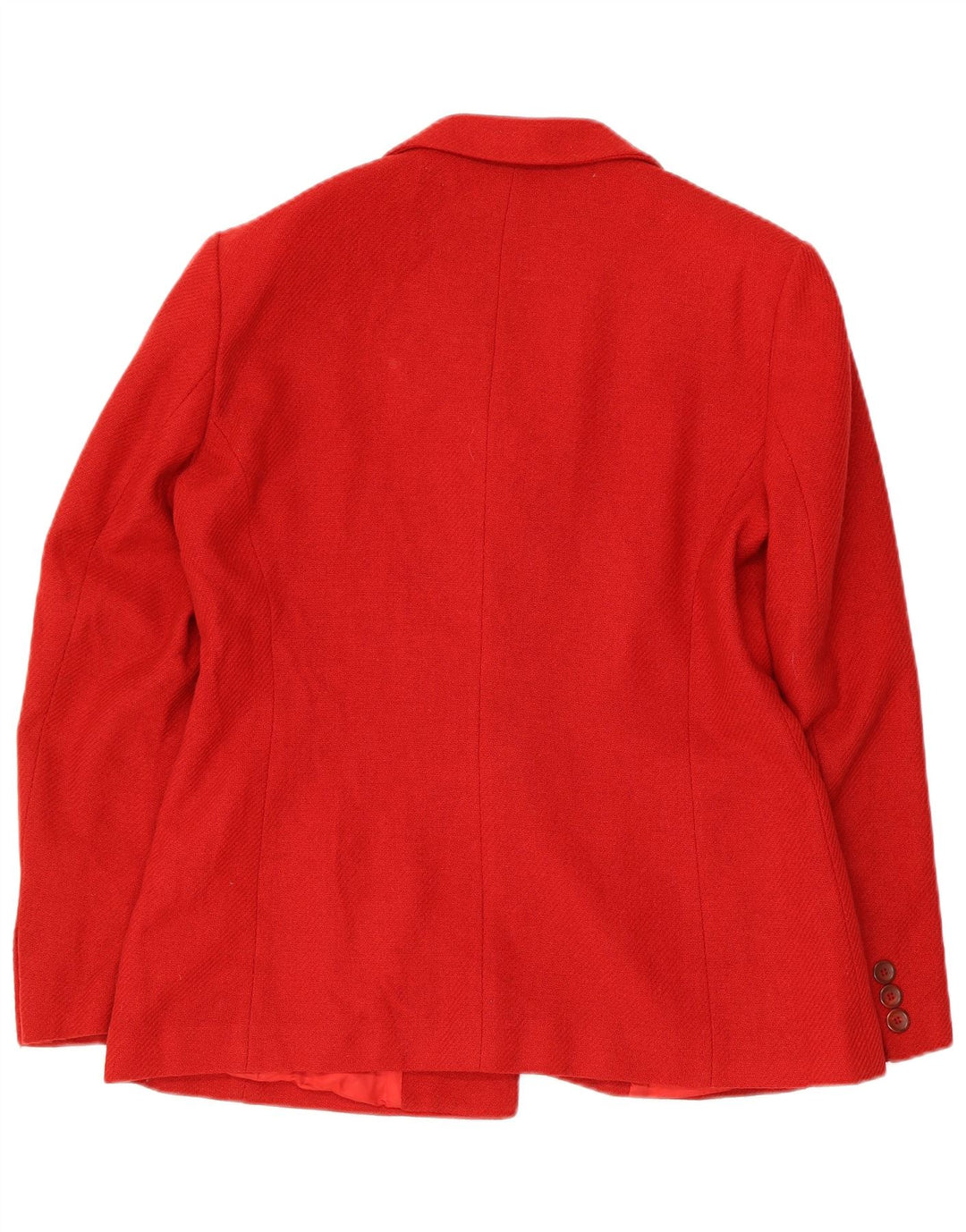 Stefanel Womens 3 Button Blazer Jacket UK 14 Medium Red Wool