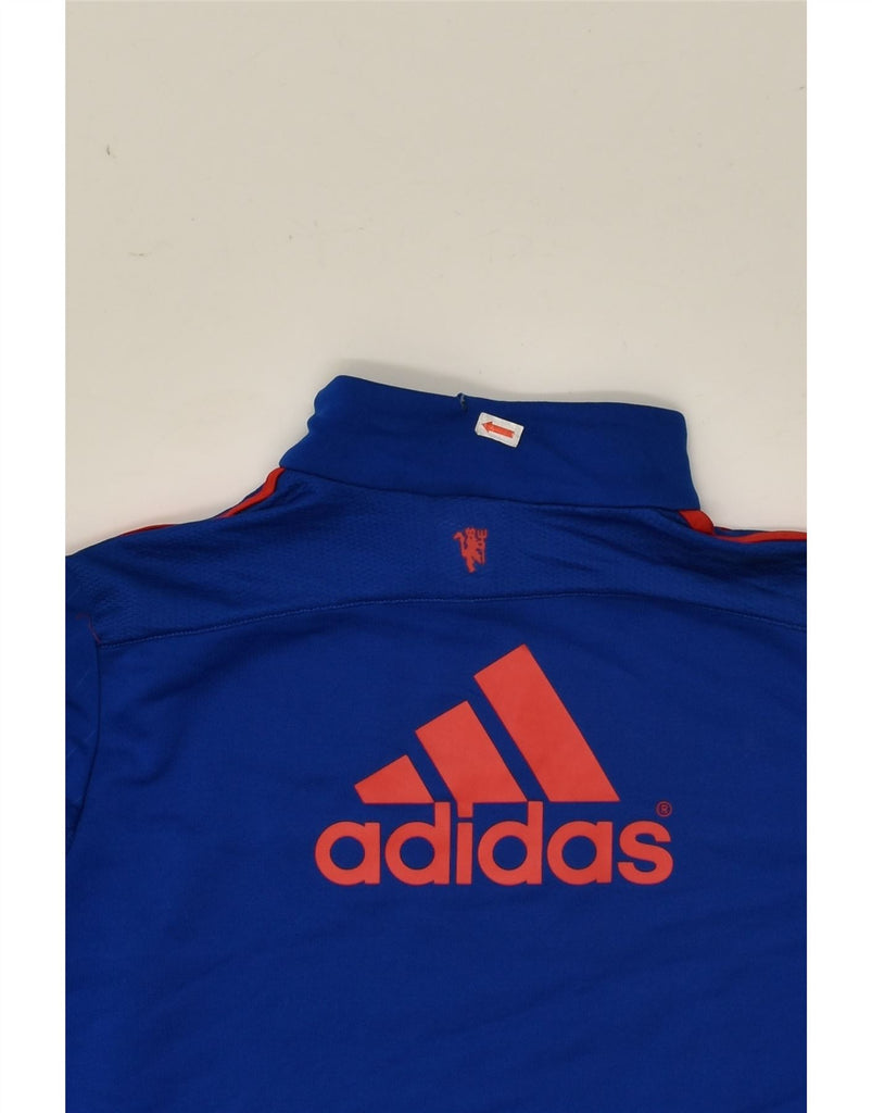 ADIDAS Boys Zip Neck Pullover Tracksuit Top 11-12 Years Blue Polyester | Vintage Adidas | Thrift | Second-Hand Adidas | Used Clothing | Messina Hembry 