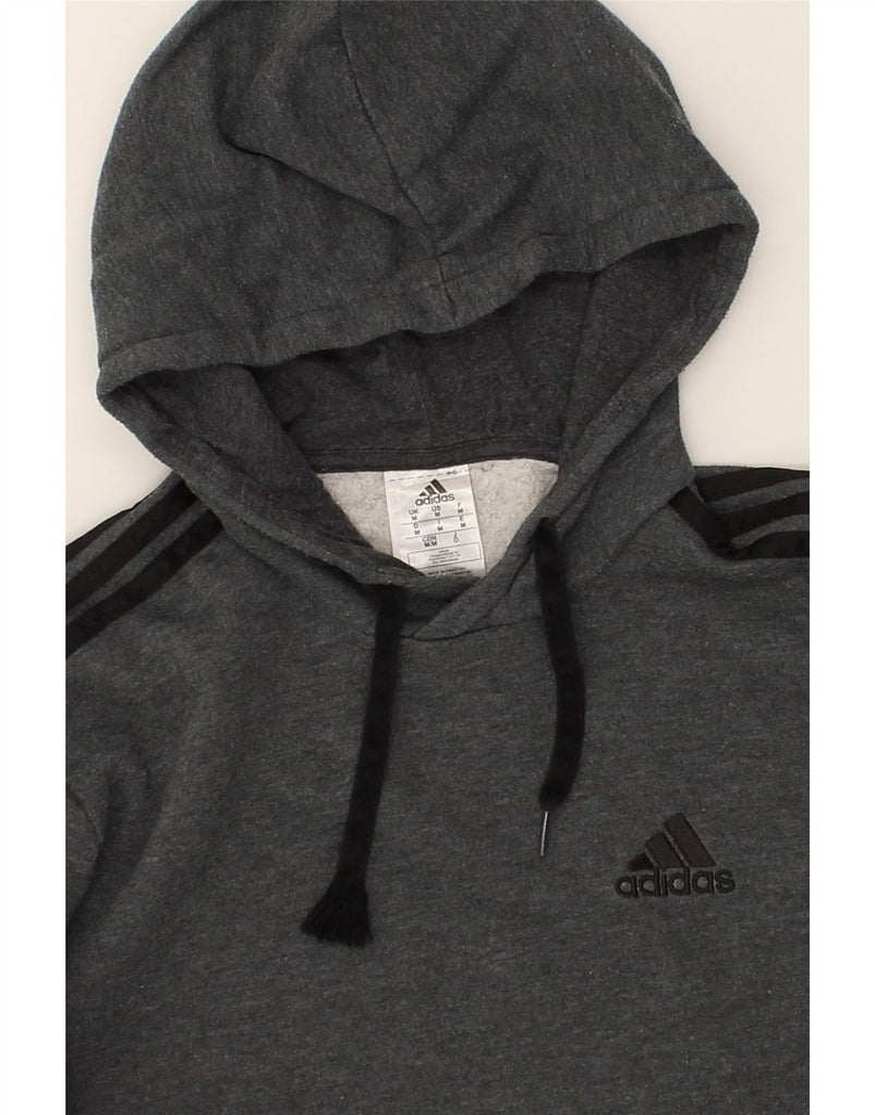 ADIDAS Mens Hoodie Jumper Medium Grey Cotton | Vintage Adidas | Thrift | Second-Hand Adidas | Used Clothing | Messina Hembry 