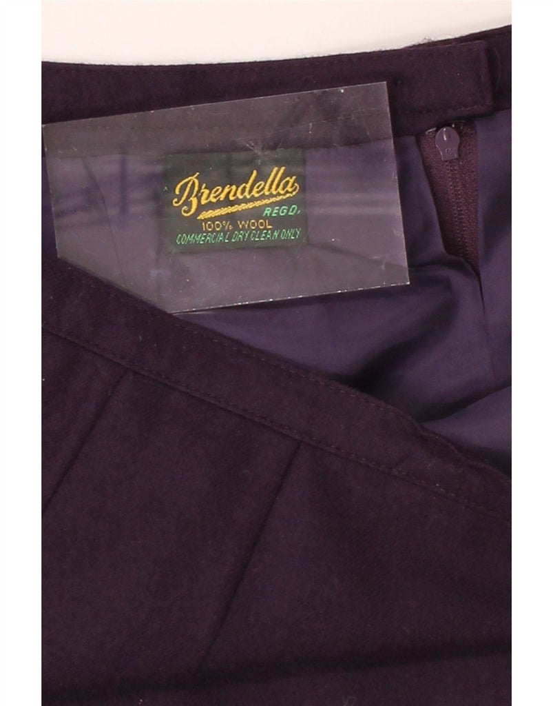 BRENDELLA Womens Pencil Skirt W40 2XL Purple Wool Vintage Brendella and Second-Hand Brendella from Messina Hembry 