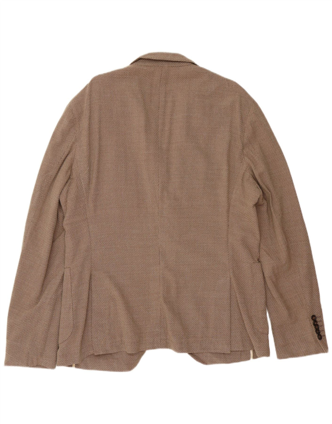 Hugo Boss Mens Slim Fit 2 Button Blazer Jacket EU 56 3XL Brown Virgin Wool