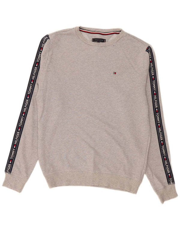 Tommy Hilfiger Mens Graphic Sweatshirt Jumper Medium Grey Colourblock