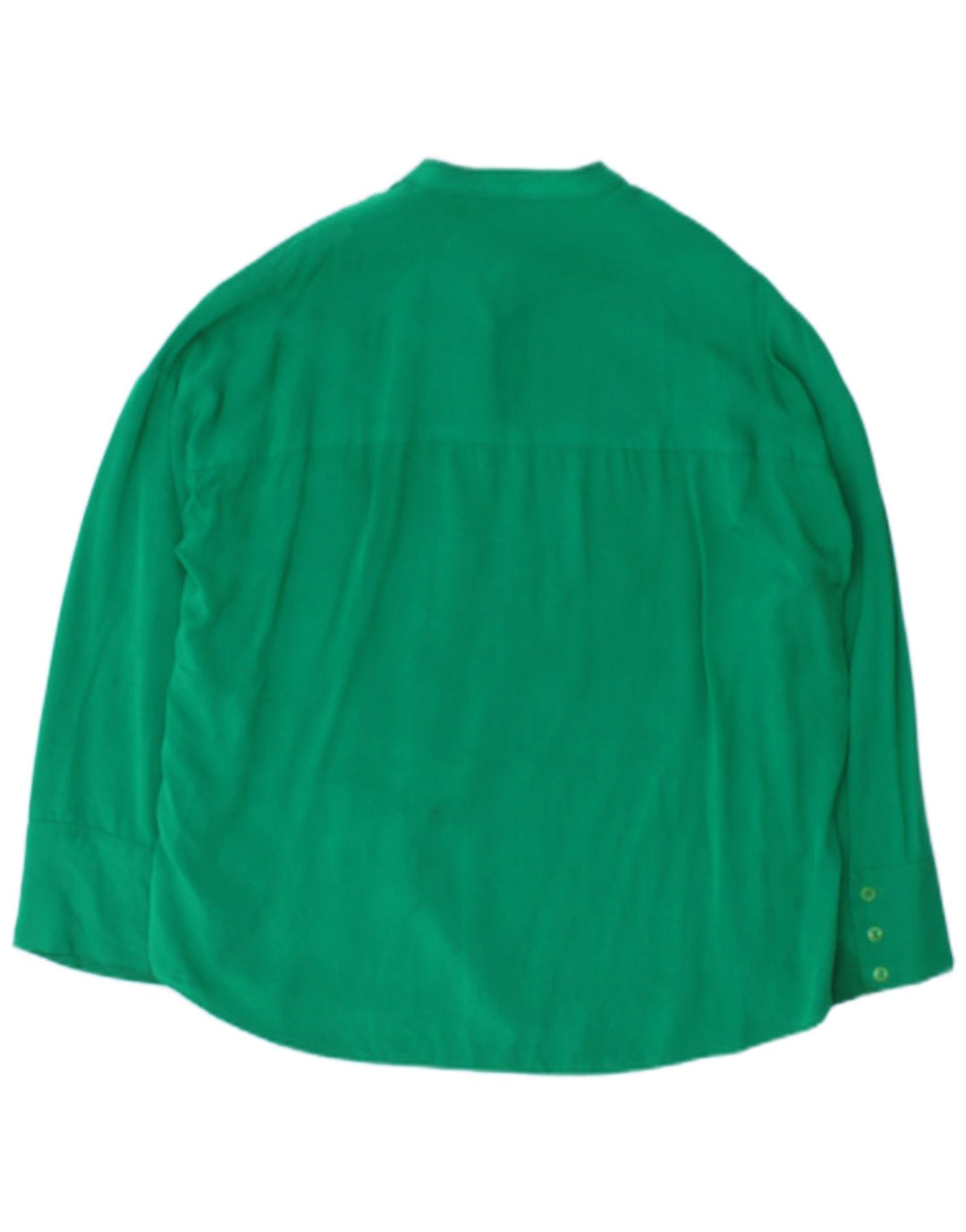 Zara Womens Oversized Shirt Blouse UK 10 Small Green Viscose