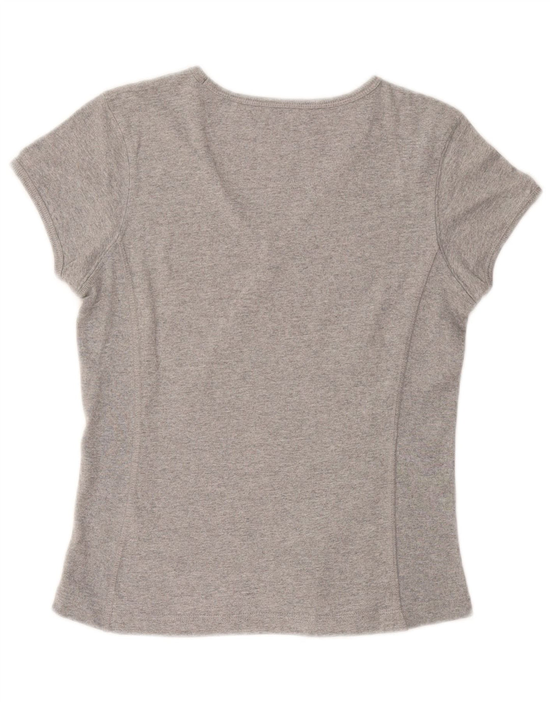 Champion Womens Heritage Classics T-Shirt Top UK 12 Medium Grey Cotton
