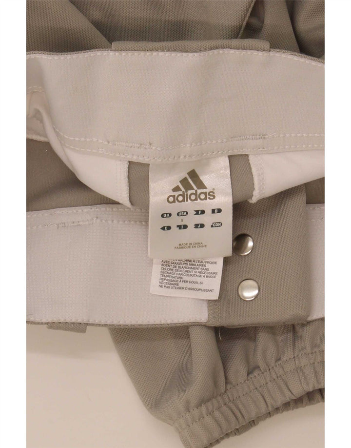 Adidas Boys Capri Tracksuit Trousers Joggers 8-9 Years Small Grey Polyester