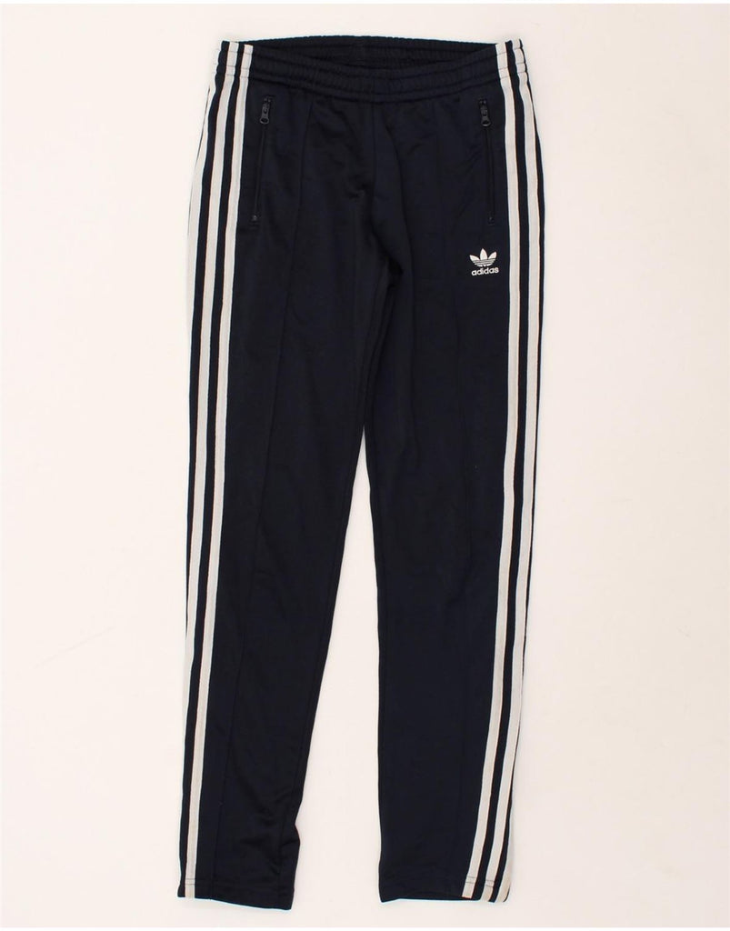 ADIDAS Boys Tracksuit Trousers 13-14 Years Navy Blue Polyester | Vintage Adidas | Thrift | Second-Hand Adidas | Used Clothing | Messina Hembry 