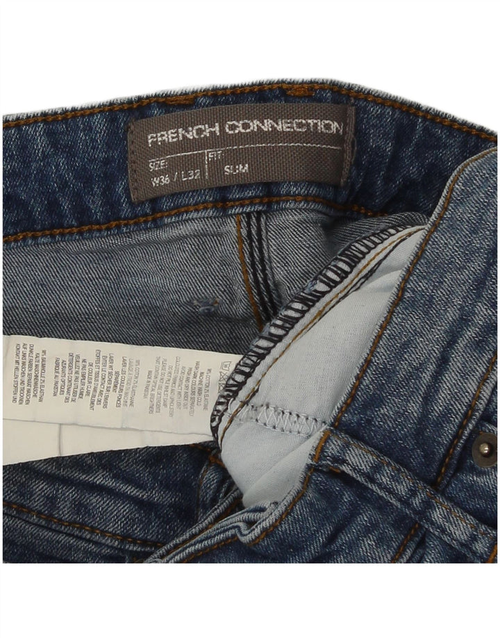 French Connection Mens Slim Jeans W36 L32 Blue Cotton