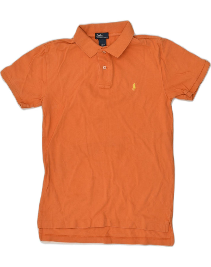 POLO RALPH LAUREN Boys Polo Shirt 14-15 Years Large  Orange Cotton | Vintage Polo Ralph Lauren | Thrift | Second-Hand Polo Ralph Lauren | Used Clothing | Messina Hembry 